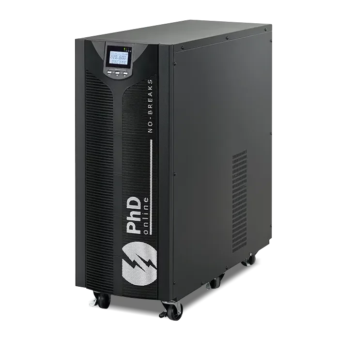 No-break Senoidal PhD Monofásico EA 2 a 20 kVA utiliza tecnologia Online de Dupla Conversão